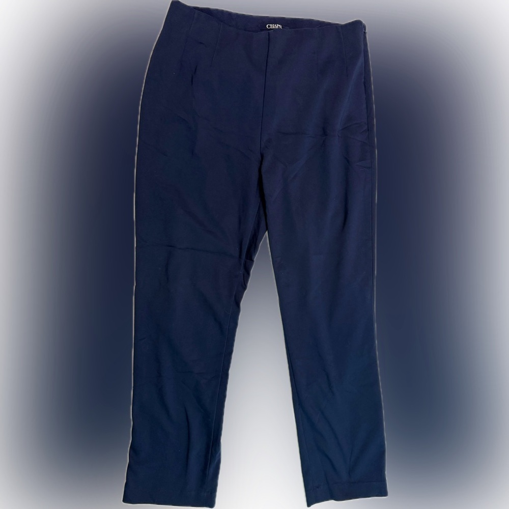 Chaps Navy Side Zip Dress Pants